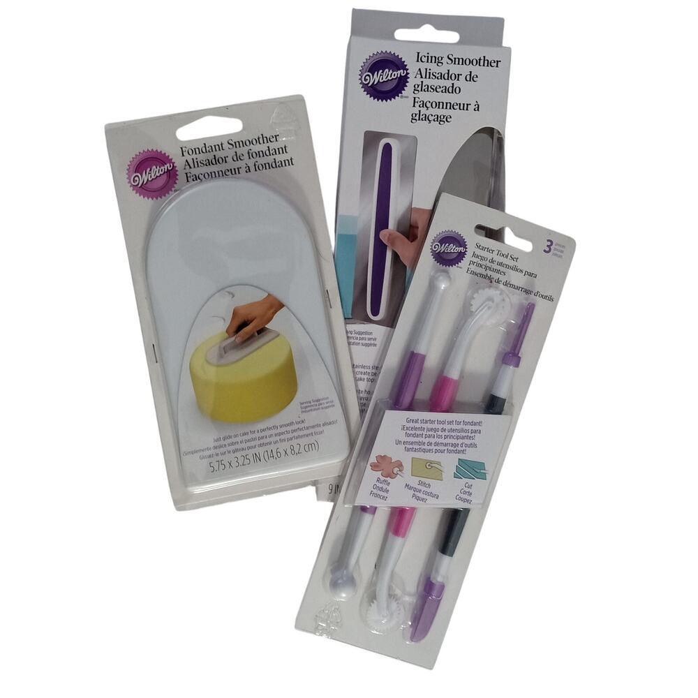Wilton Cake Decorating Lot Fondant Smoother Icing Smoother Starter Tools Set